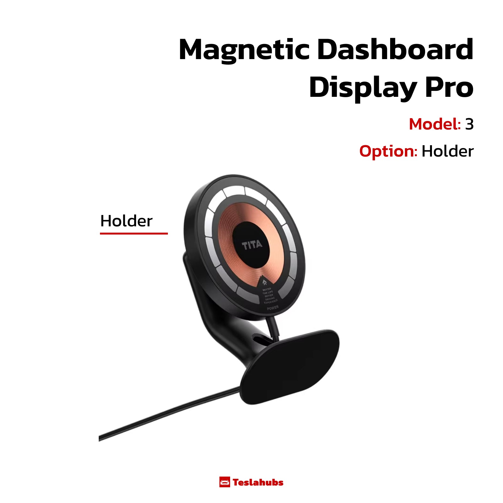 Teslahubs™ Magnetic Dashboard Display Pro