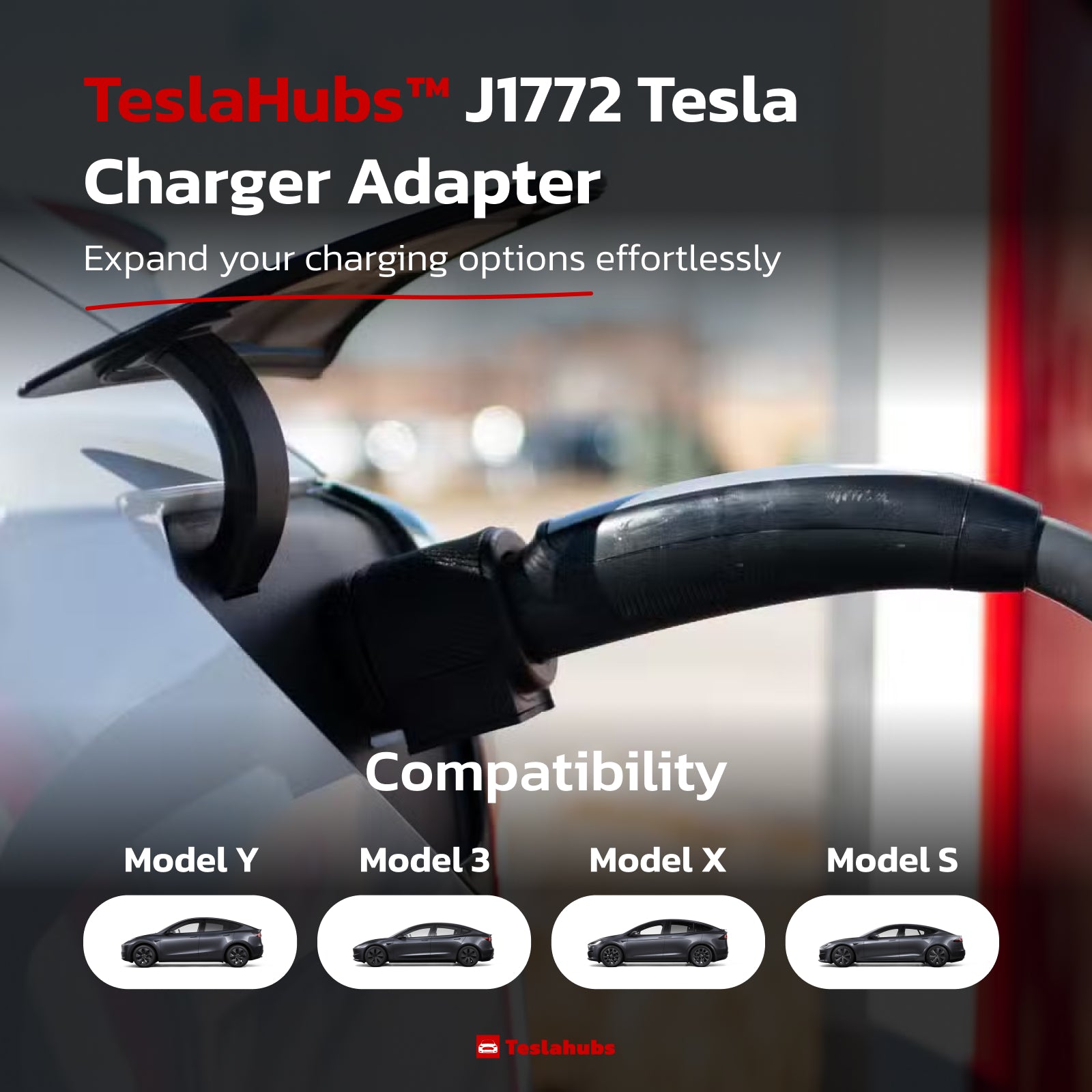 Teslahubs™ J1772 Tesla Charger Adapter