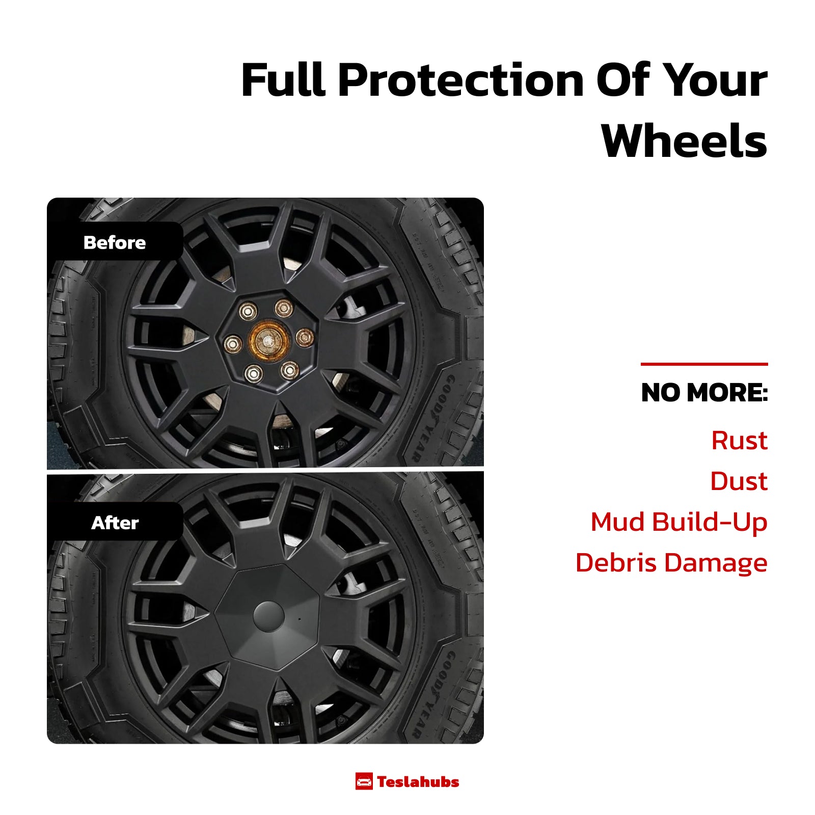 Teslahubs™ Cybertruck Wheel Covers