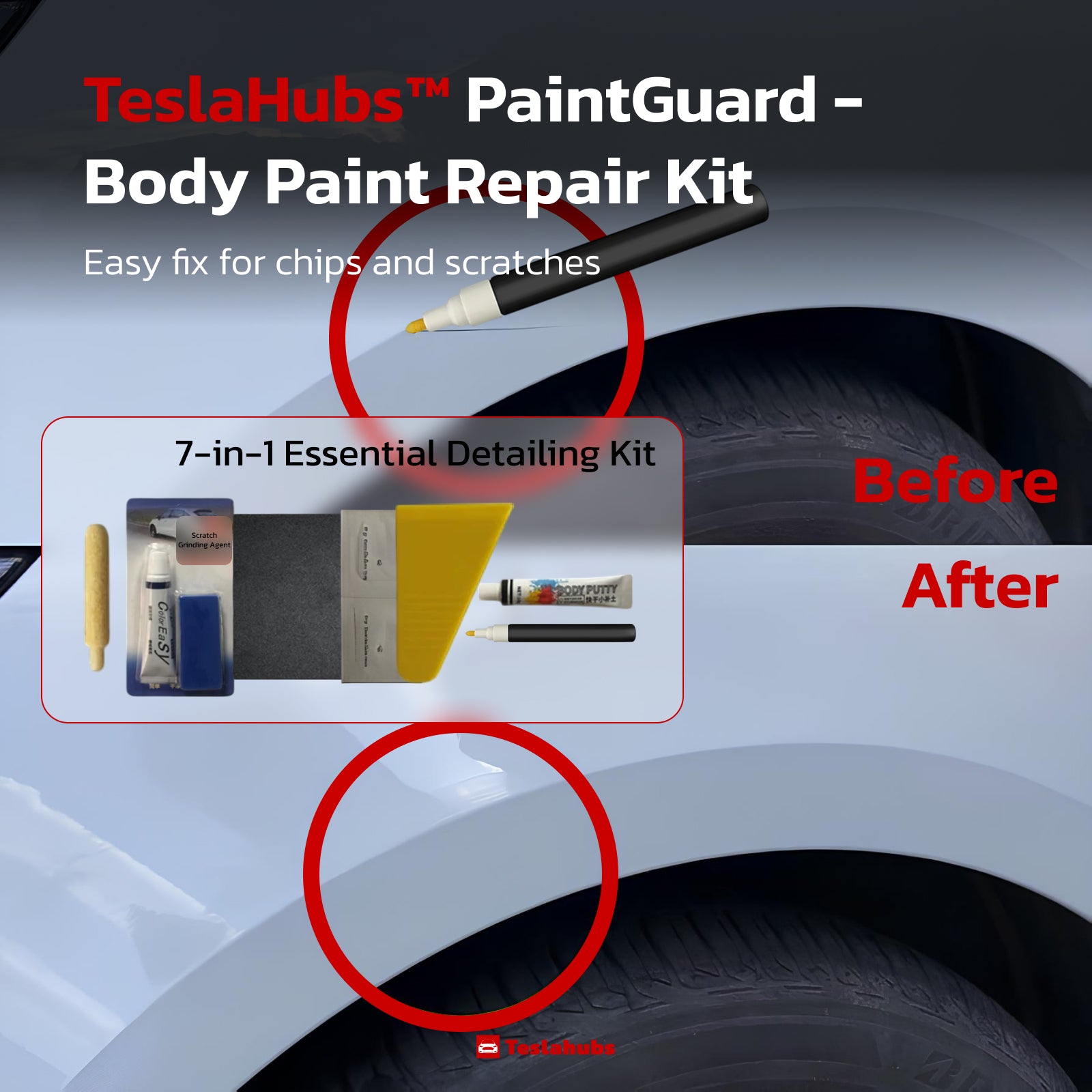 Teslahubs™ PaintGuard - Body Paint Repair Kit