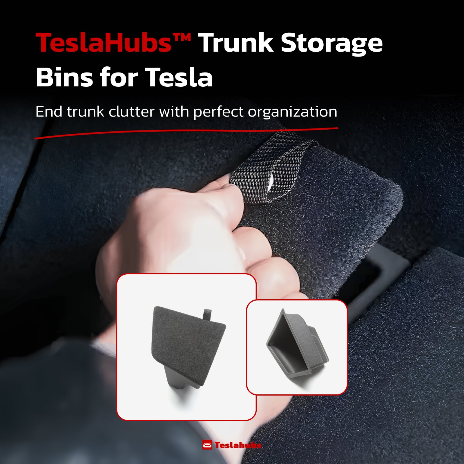 Teslahubs™ Trunk Storage Bins for Tesla