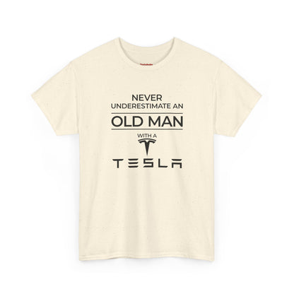 'Never Underestimate an Old Man with a Tesla' - T-Shirt