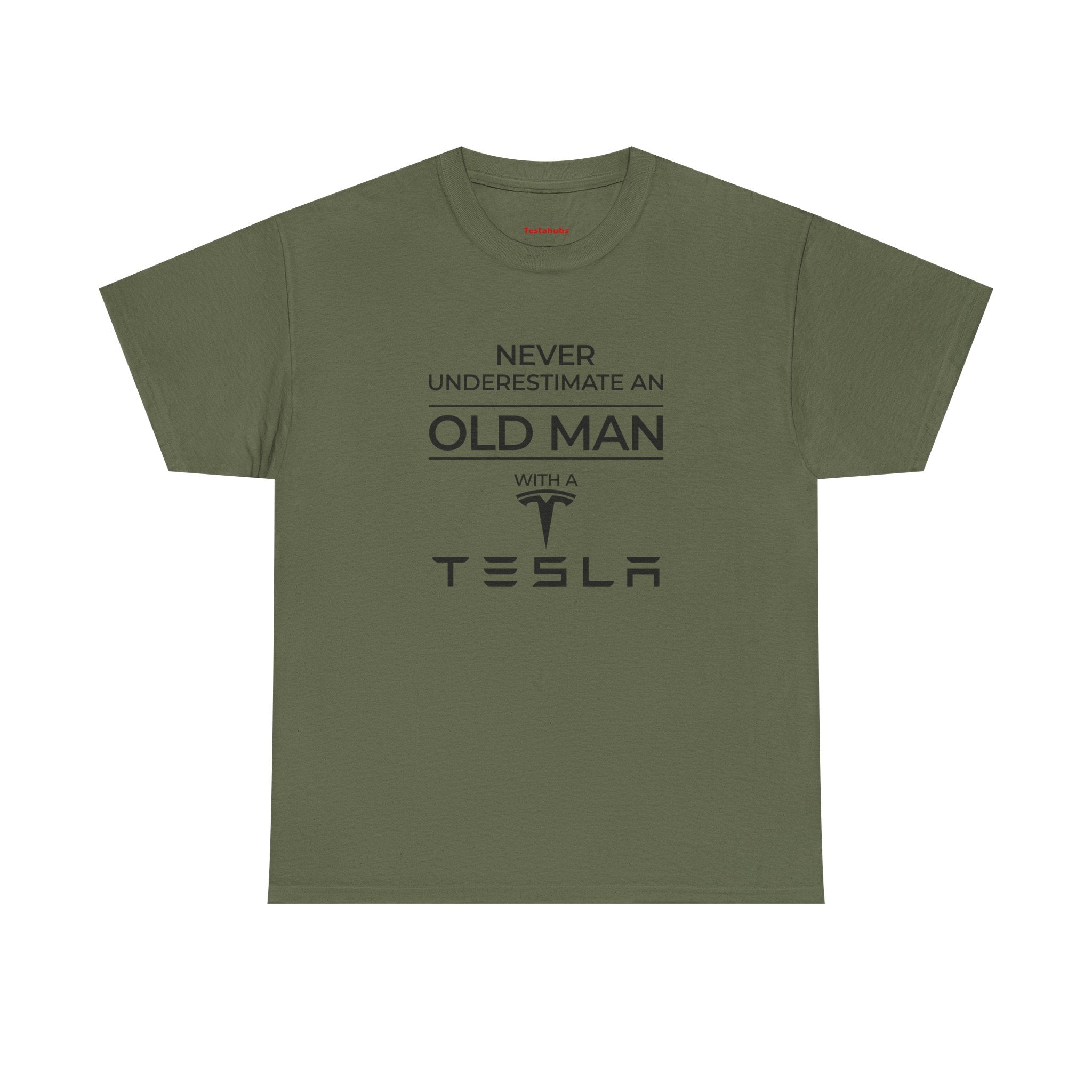 'Never Underestimate an Old Man with a Tesla' - T-Shirt