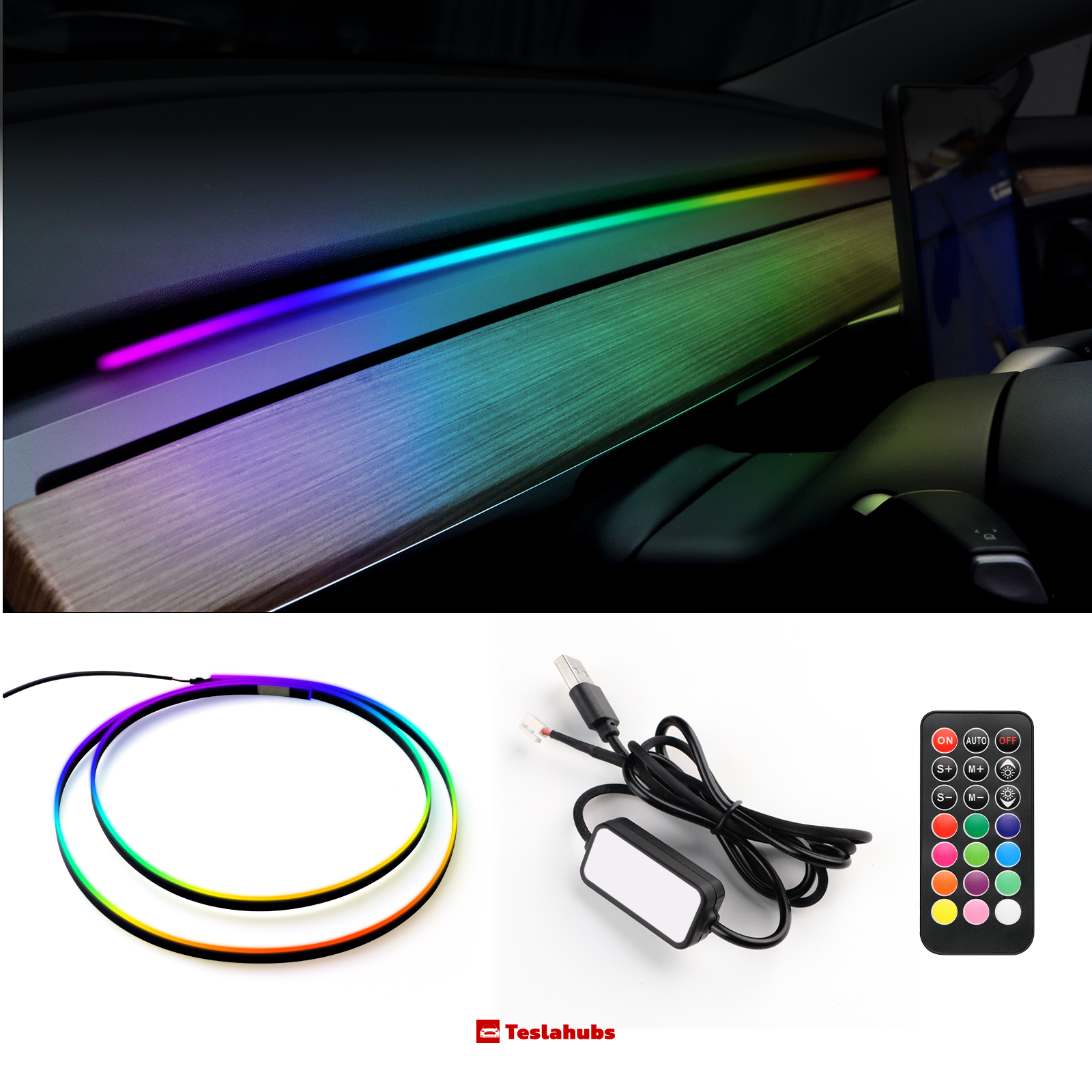 TeslaHubs™ RGB Dash Light