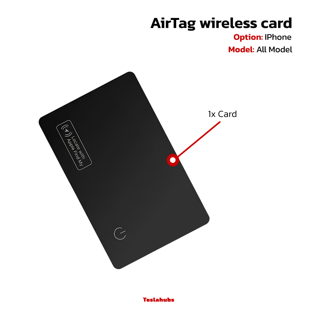 TeslaHubs™ ThinFind - Wireless FindMy Compatible AirTag Card