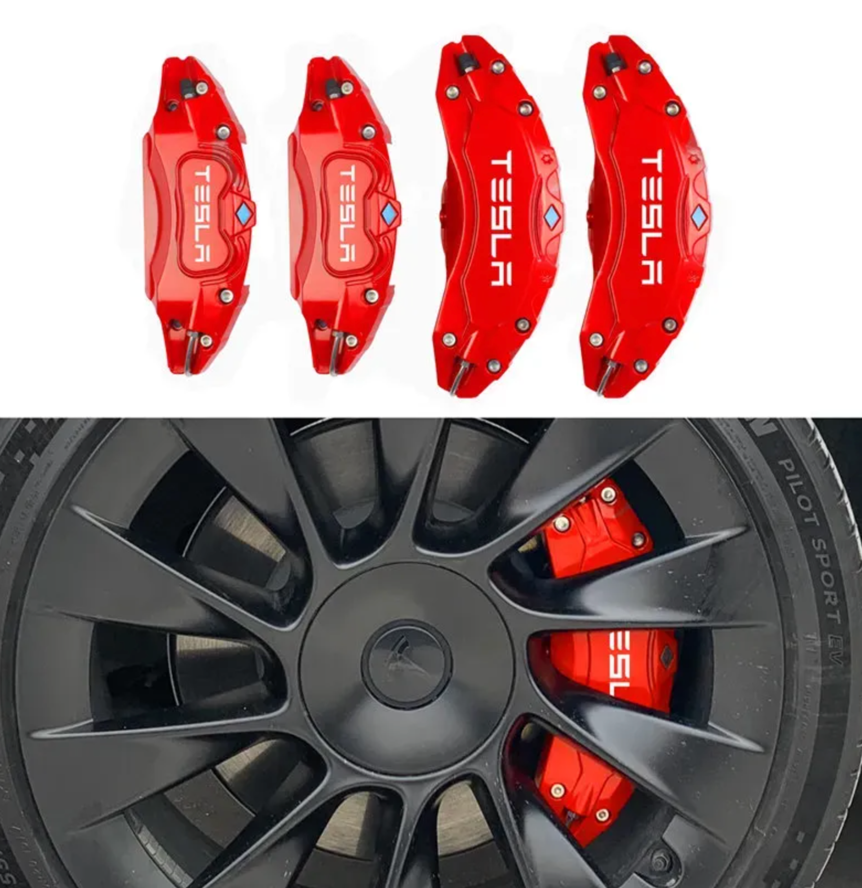 TeslaHubs™ Aluminium Caliper Covers for Model Y