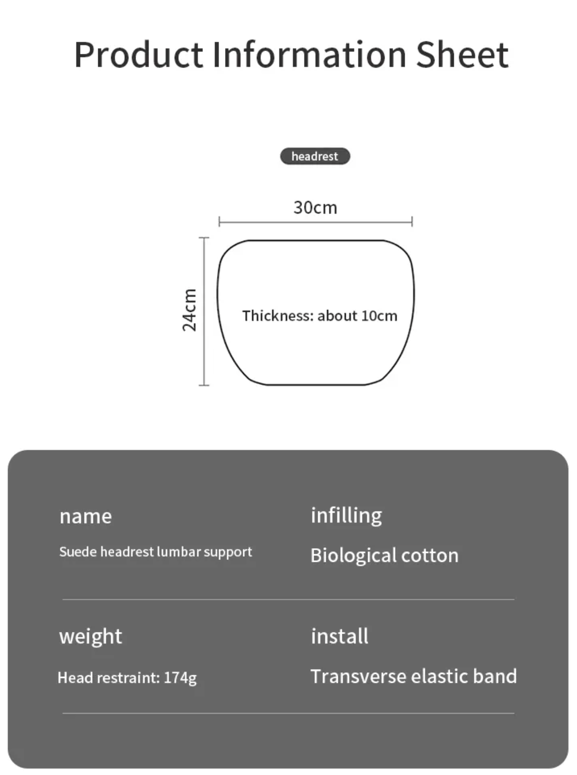 Oreiller pour appui-tête TeslaHubs™ Dupoint 