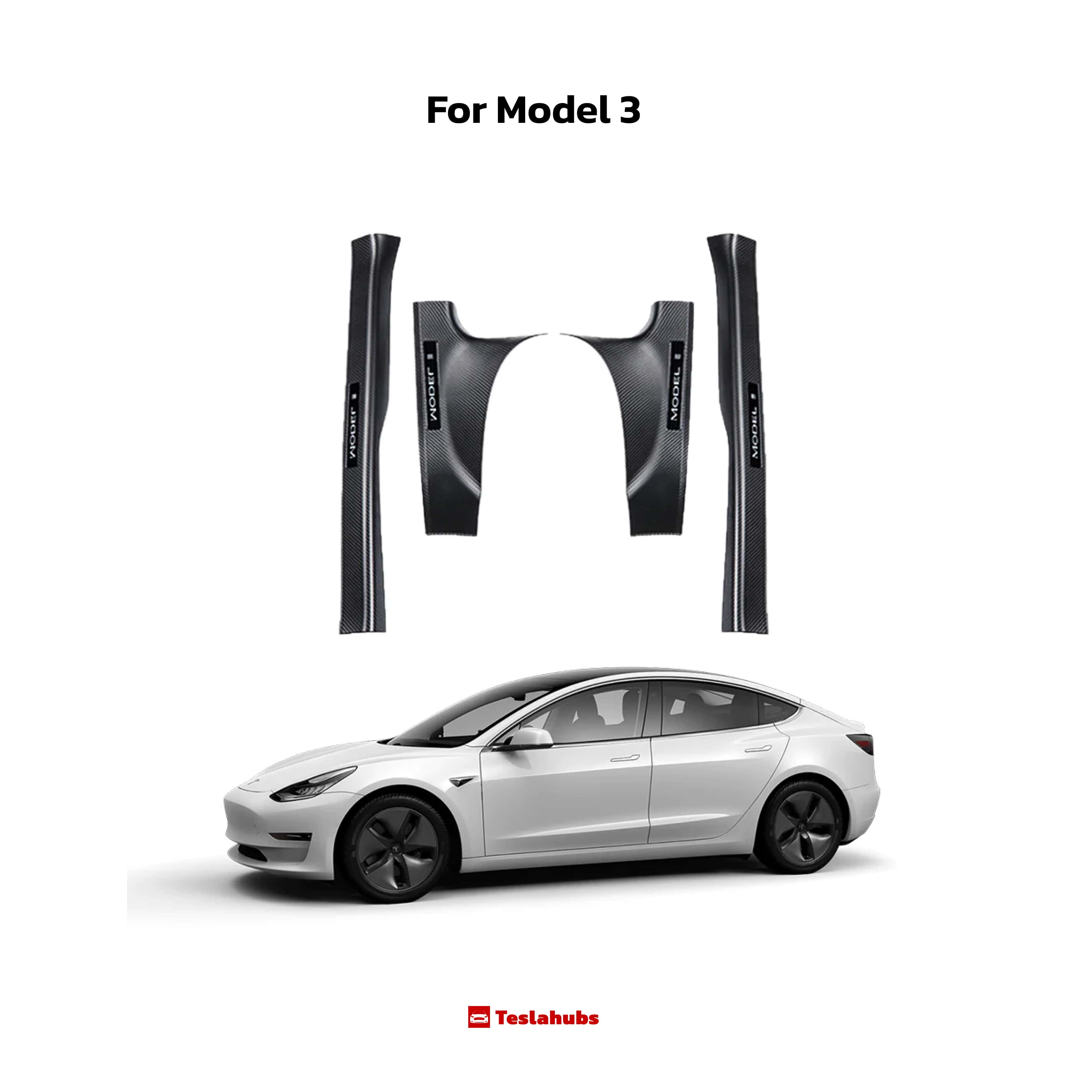 Protection de joint de porte en carbone Teslahubs™ pour modèle 3/Y