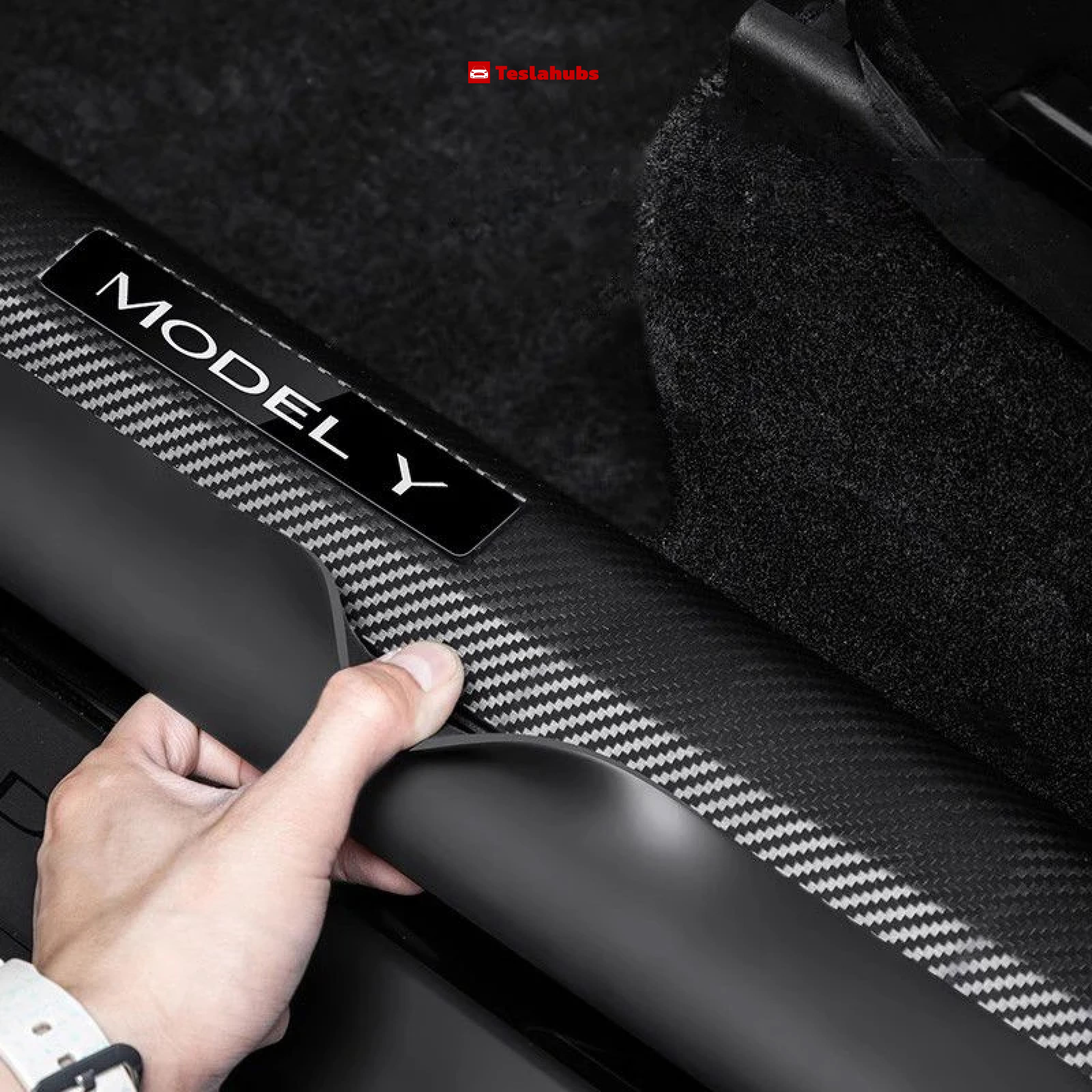 Teslahubs™ Carbon Door Seal Protection for Model 3/Y