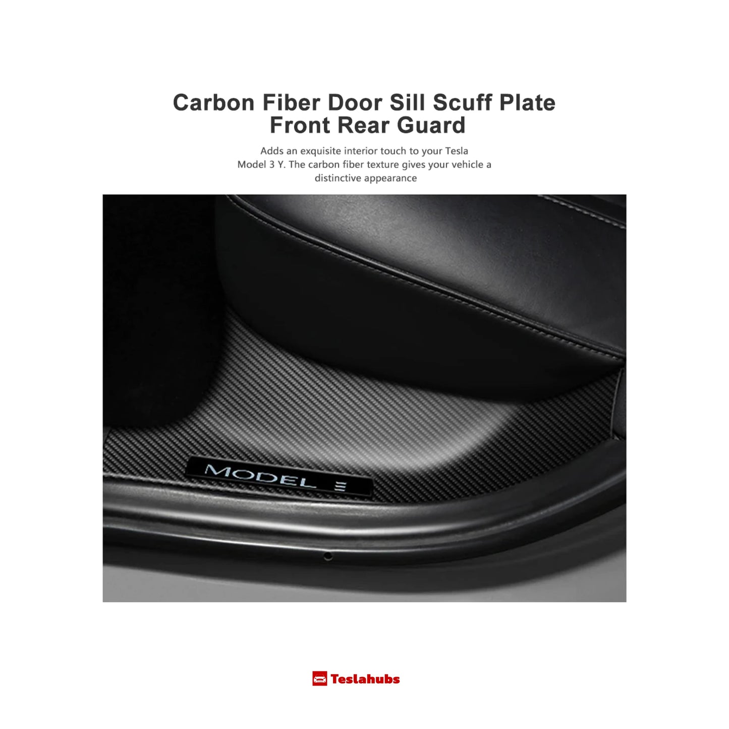 Teslahubs™ Carbon Door Seal Protection for Model 3/Y