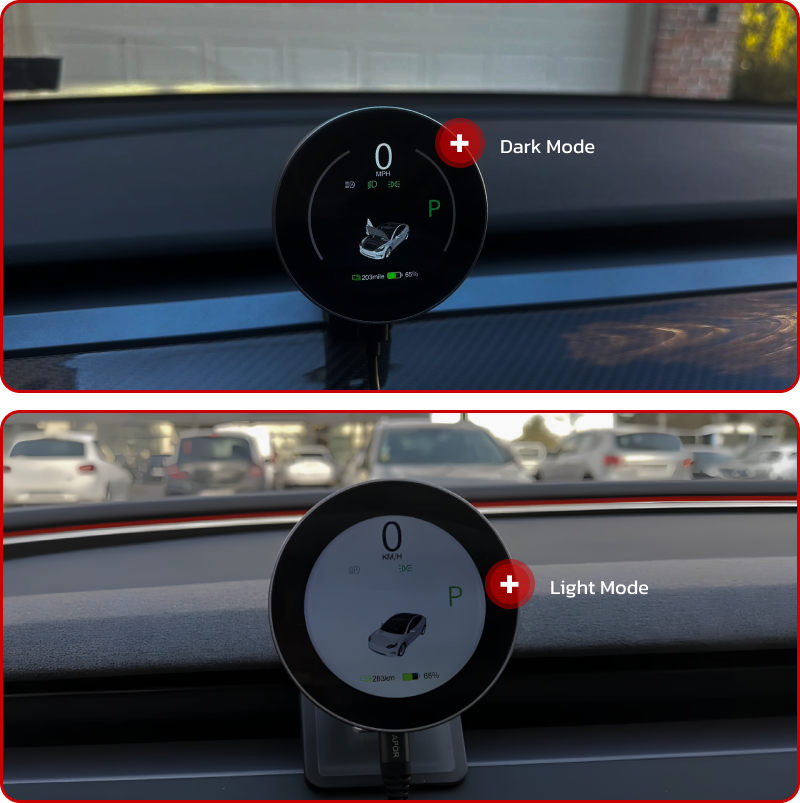 Teslahubs™ Magnetic Dashboard Display Pro