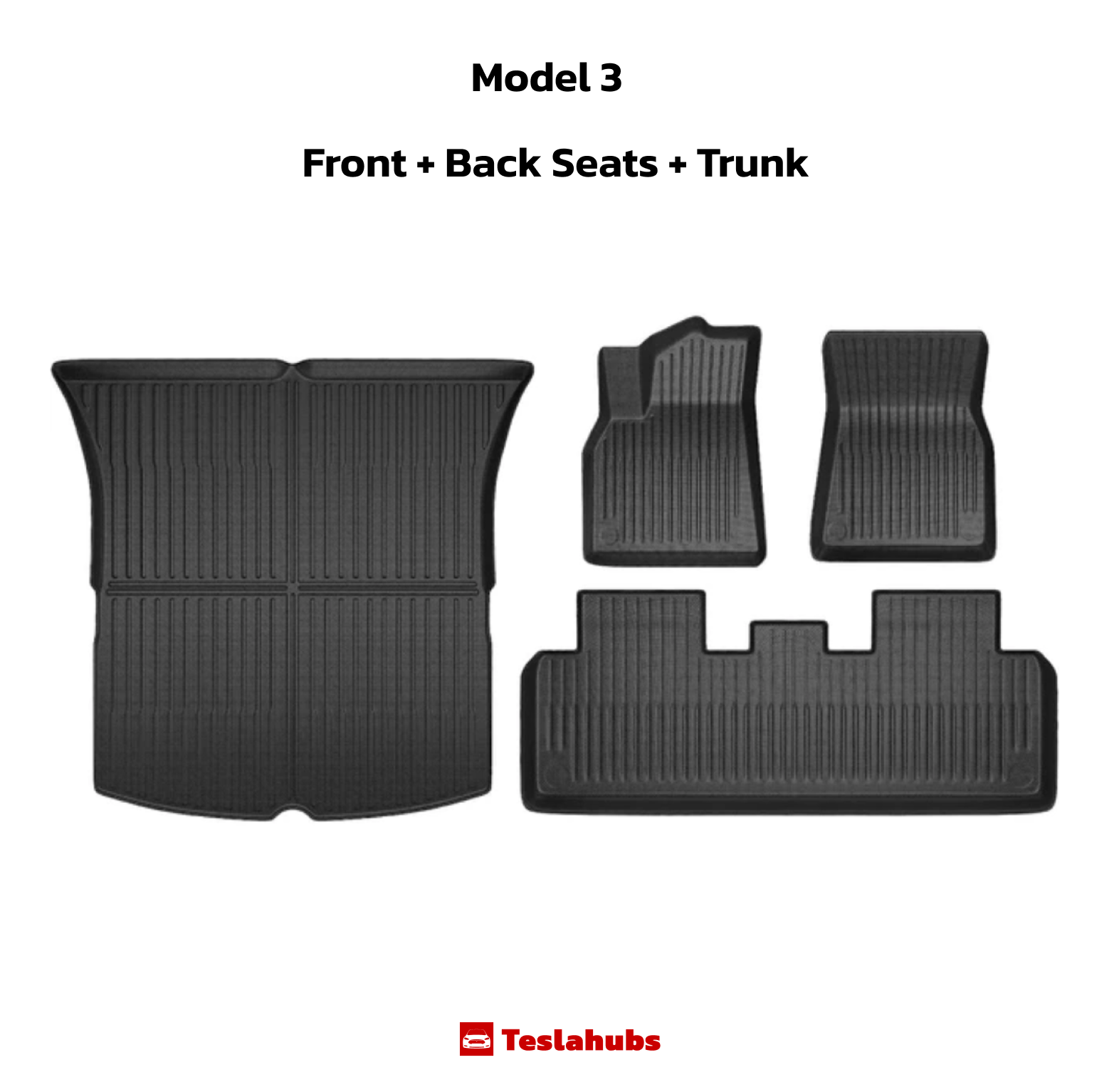 TeslaHubs™ Premium All Weather Mats For Model 3/Y