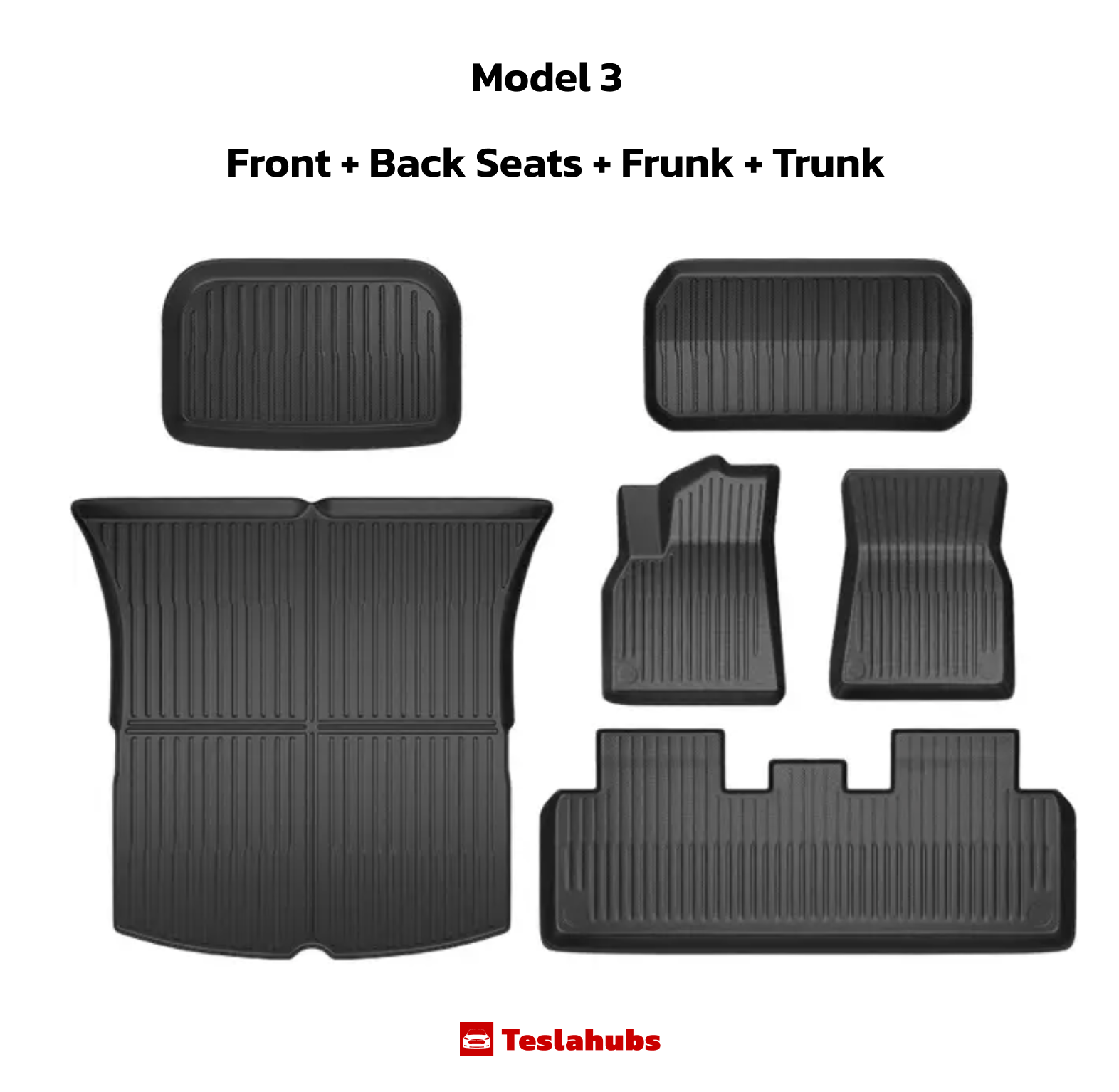 Tapis toutes saisons TeslaHubs™ pour modèle 3/Y 