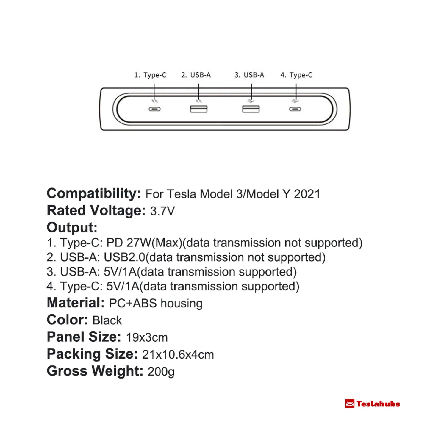 Teslahubs™ ElectroGlow Schnellladestation für Model 3 / Y 