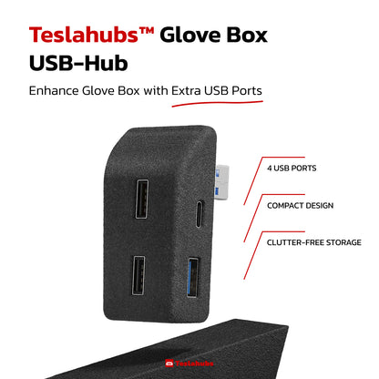 Teslahubs™ Glove Box USB-Hub