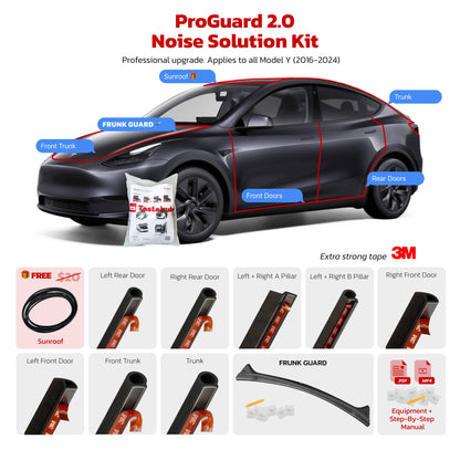 TeslaHubs™ ProGuard: Advanced Noise Reduction & Weatherproofing Kit