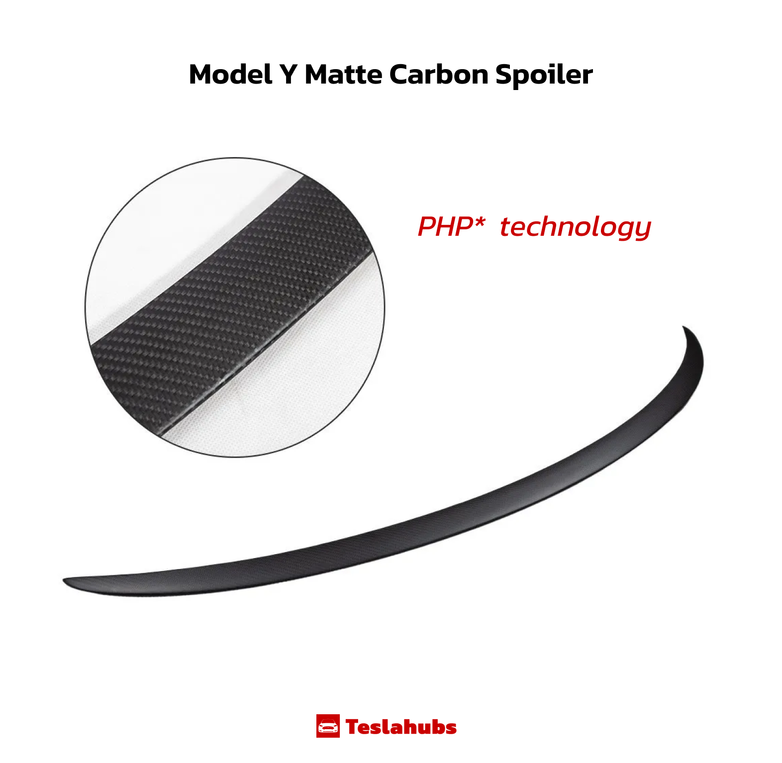 TeslaHubs™ Hardened Carbon Fiber Spoiler