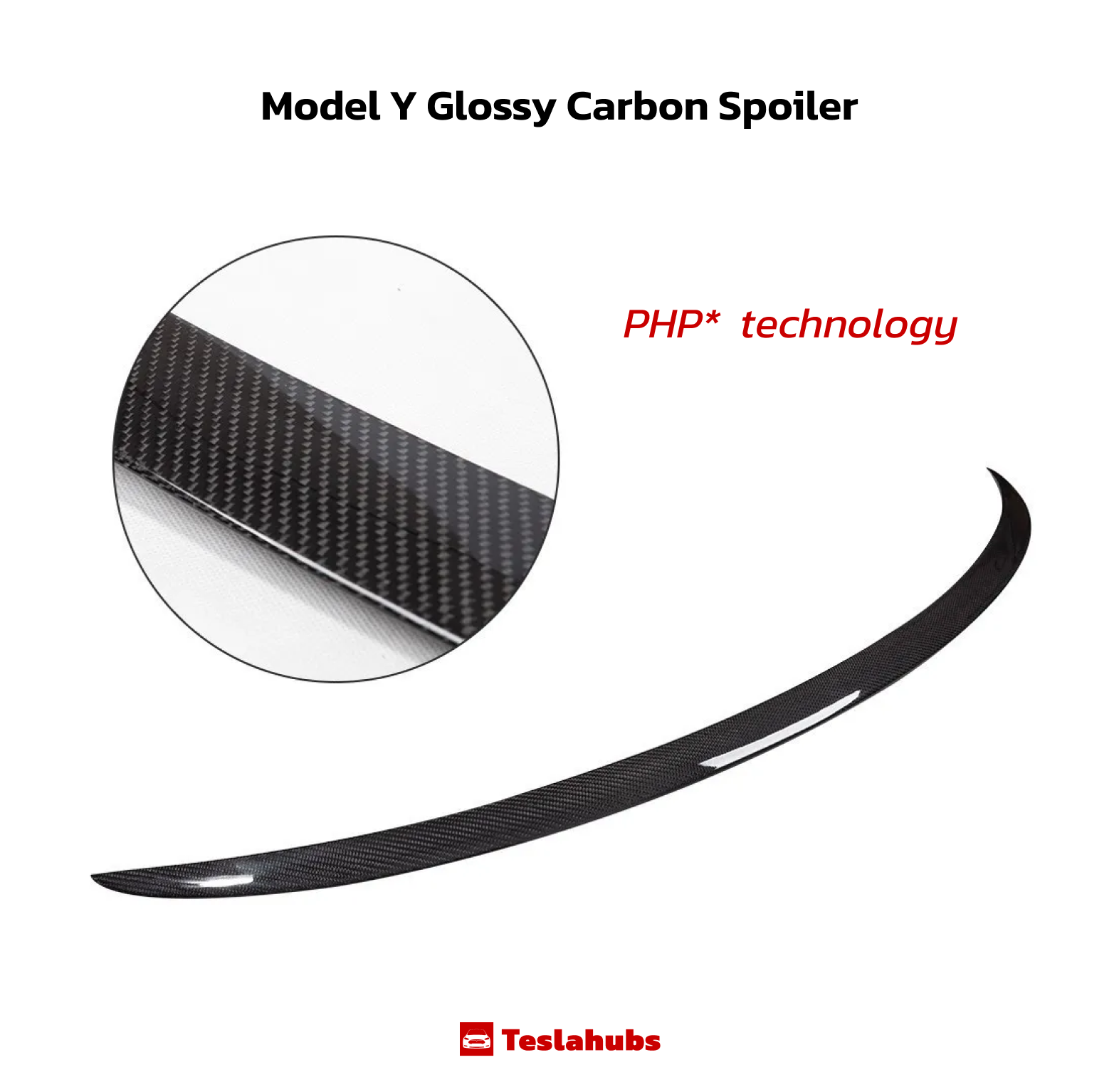 TeslaHubs™ Hardened Carbon Fiber Spoiler