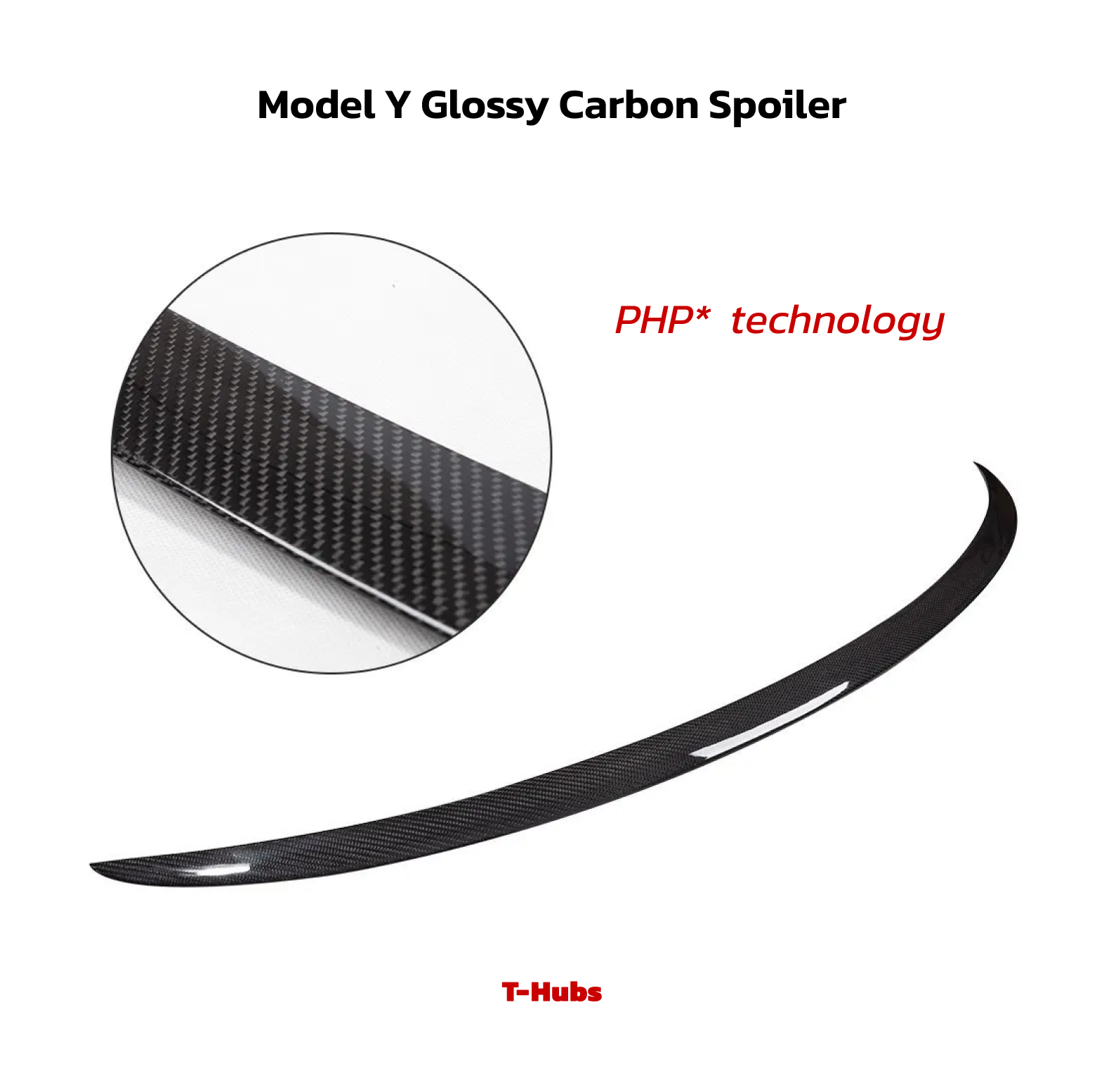 T-Hubs™ Hardened Carbon Fiber Spoiler