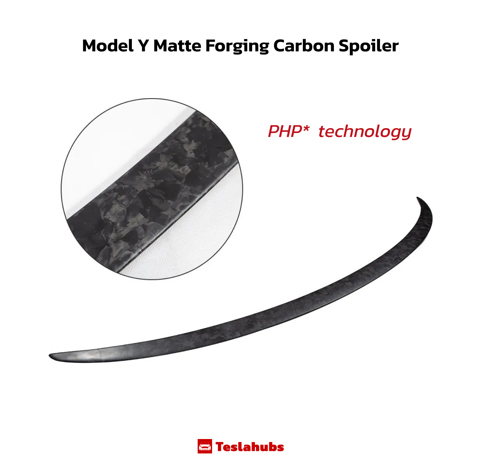 TeslaHubs™ Hardened Carbon Fiber Spoiler