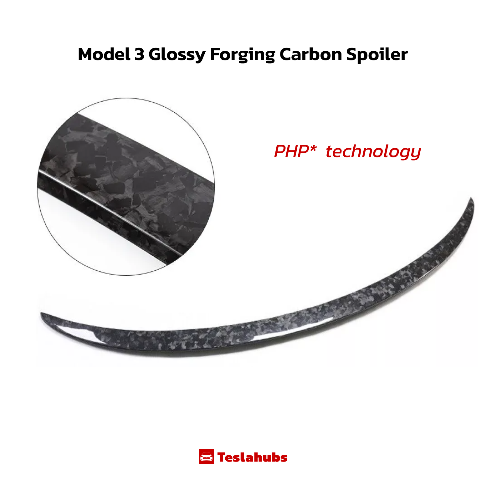 TeslaHubs™ Hardened Carbon Fiber Spoiler