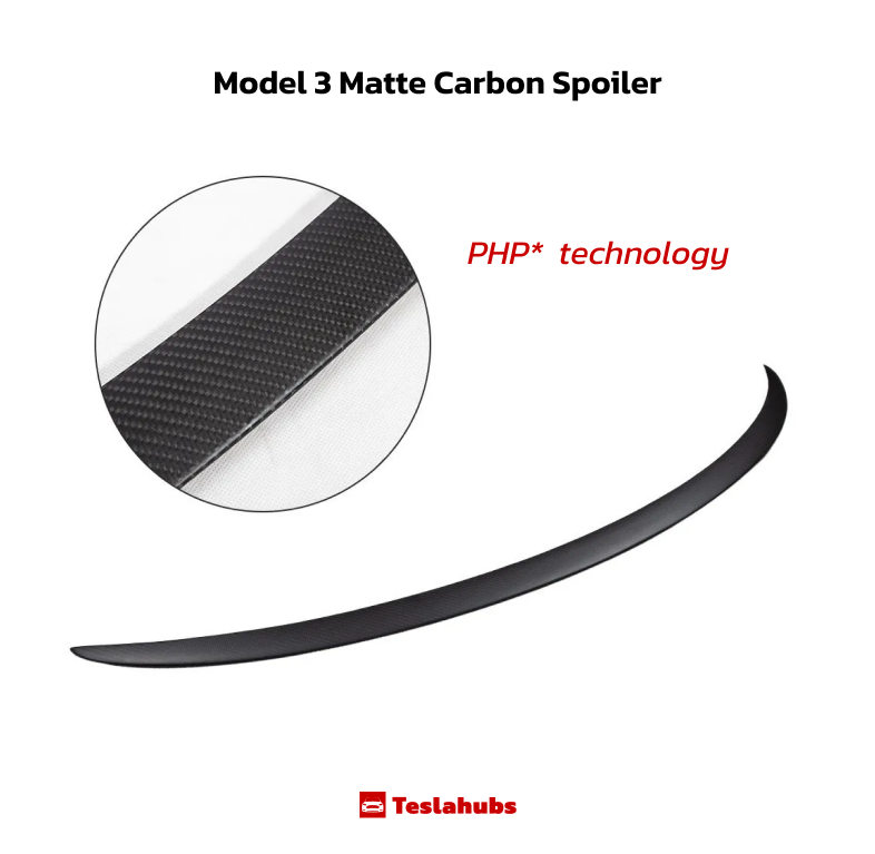 Becquet en fibre de carbone durci TeslaHubs™ 