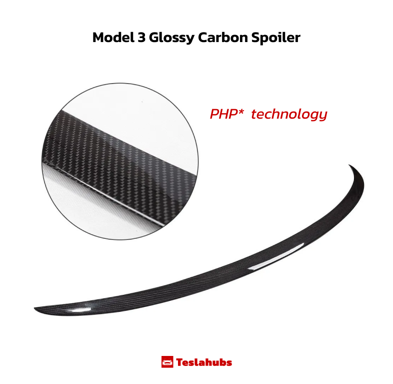 TeslaHubs™ Hardened Carbon Fiber Spoiler