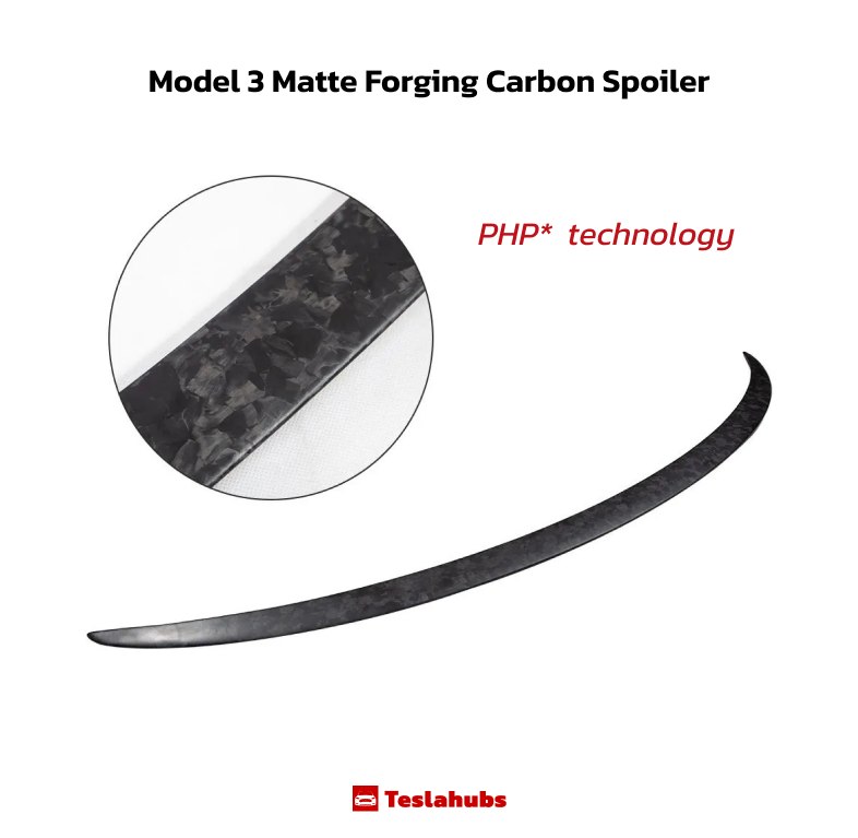 TeslaHubs™ Spoiler aus gehärteter Kohlefaser 