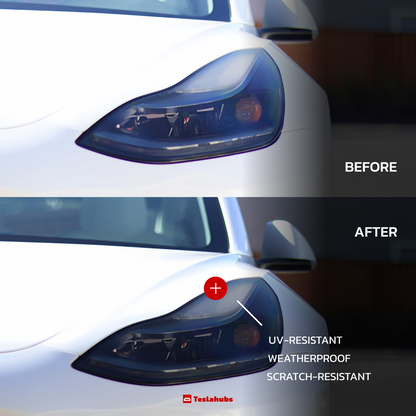 Teslahubs™ Lights Protector: Begaste Schutzfolie für Front- und Rücklichter 