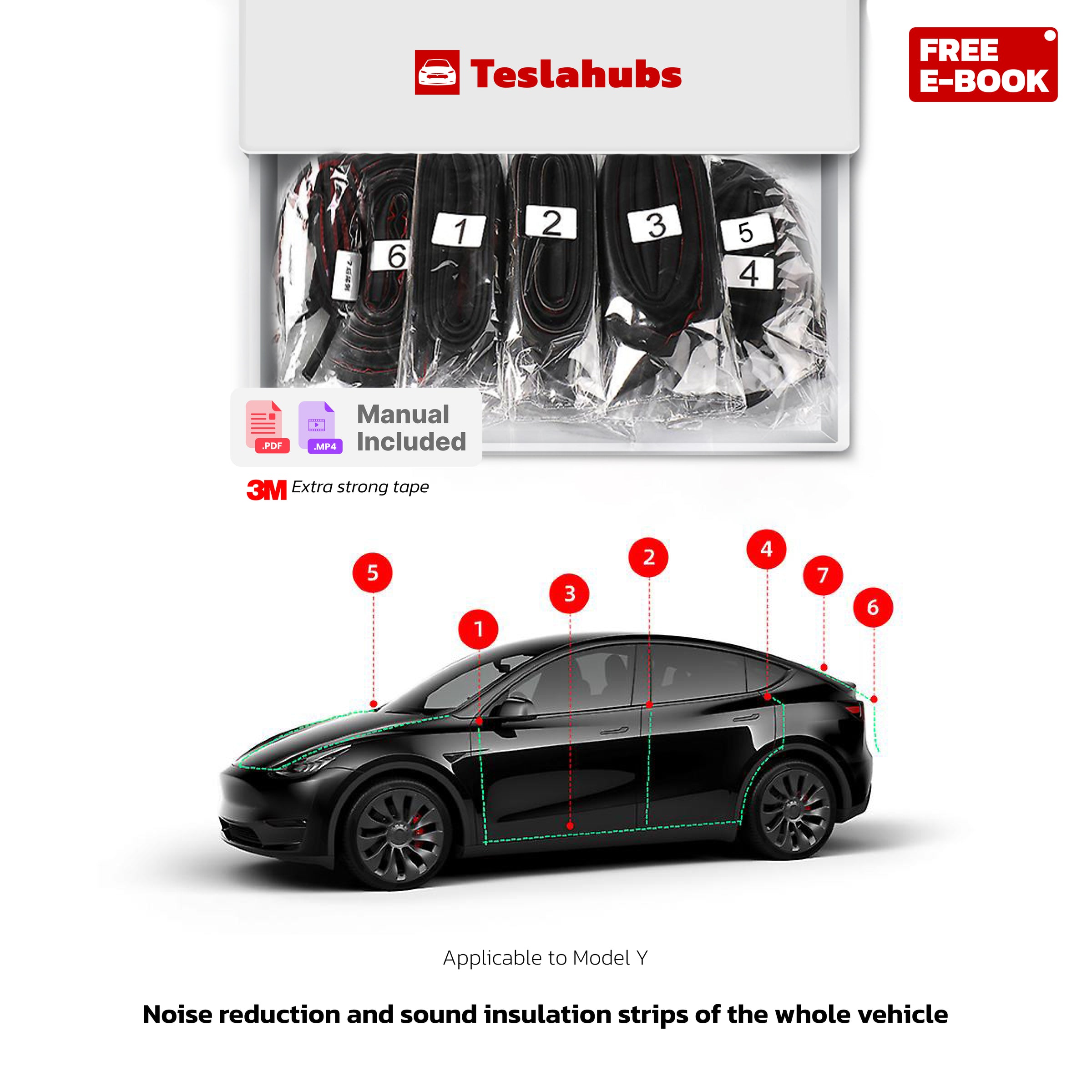 Road Noise Reduction Weatherproofing Kit For Tesla S 3 X Y Tesla road-noise-reduction-weatherproofing-kit-for-tesla-s-3-x-y-tesla