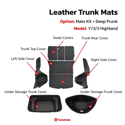 Teslahubs™ Leather Trunk Mats