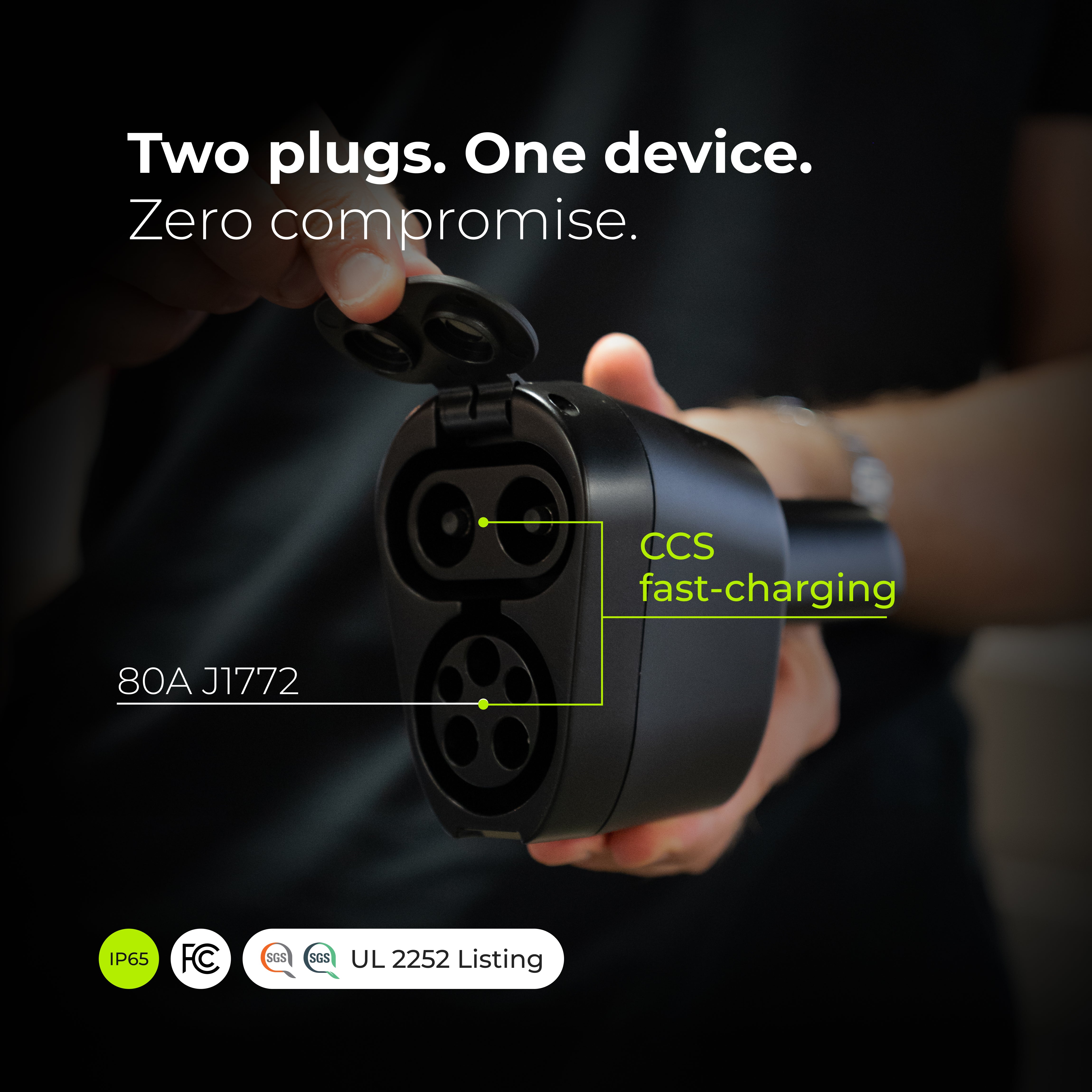 Adattatore di ricarica 2-in-1 Teslahubs™ CCS1×J1772