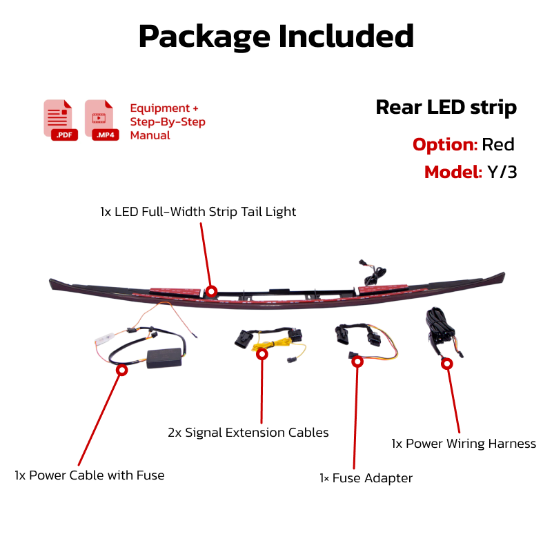 TeslaHubs™ Feu arrière bande complète Knight Rider