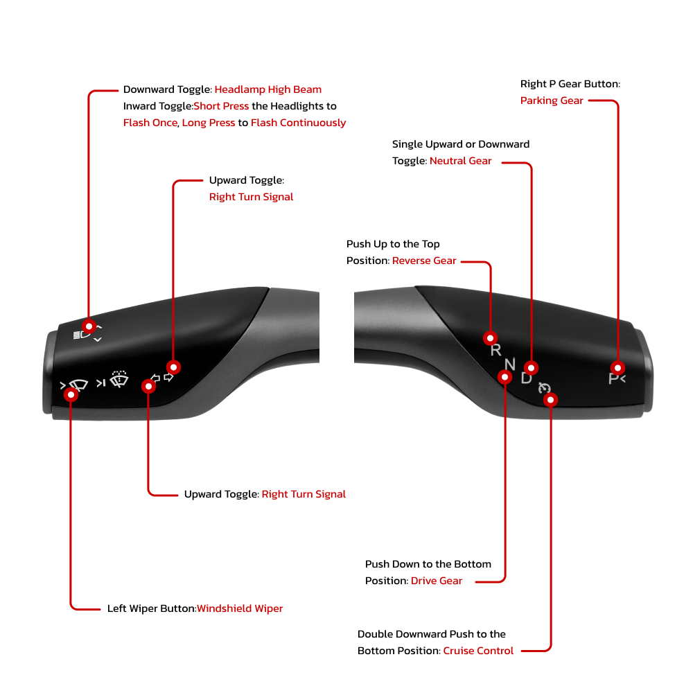TeslaHubs  Stalks Gear Shifter