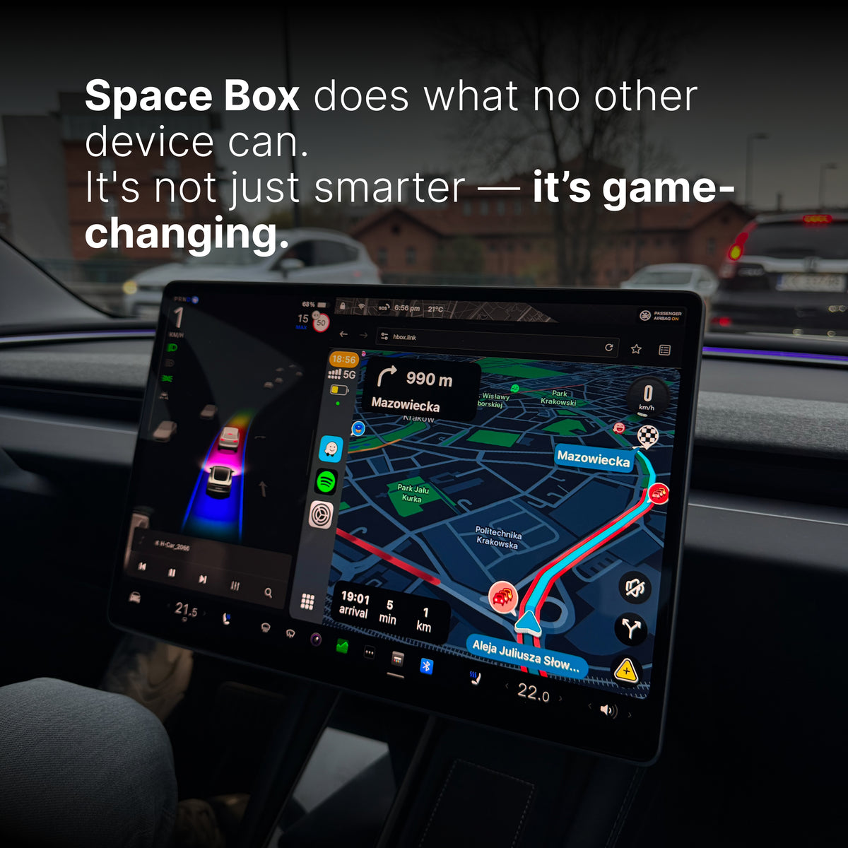 SpaceBox - CarPlay Kit for Tesla Y, 3, S, X, Cybertruck – Hub