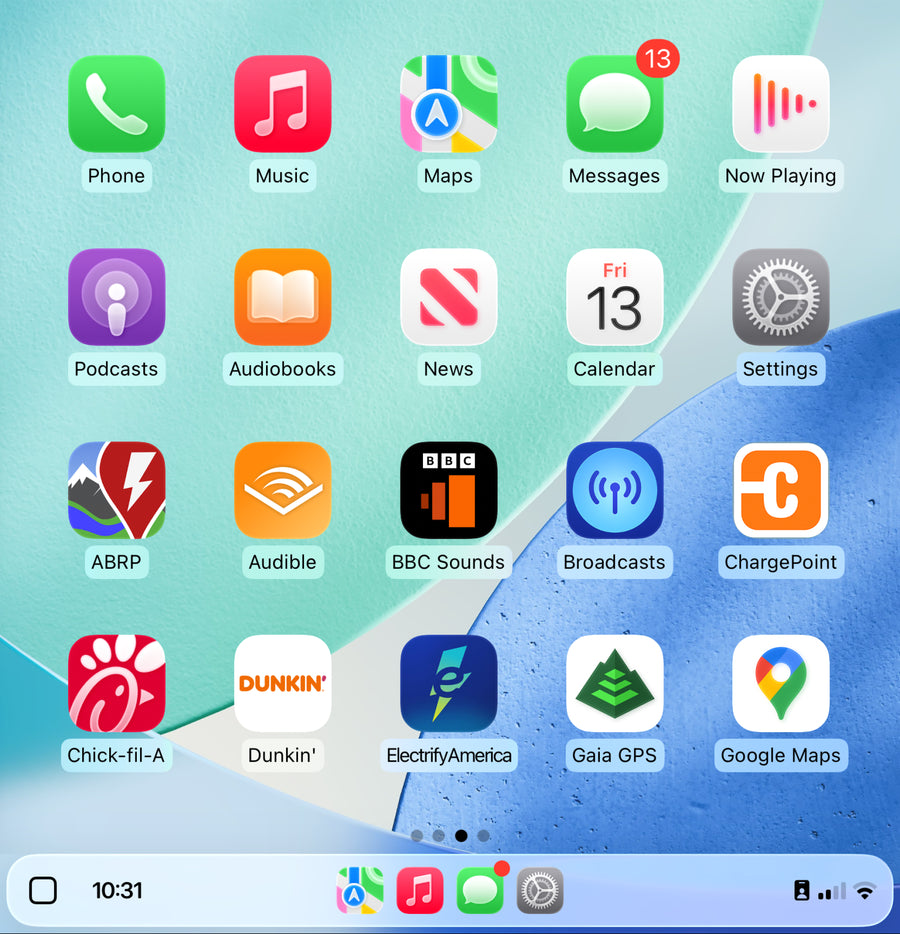 Apple CarPlay running on a Tesla display via the Space Box