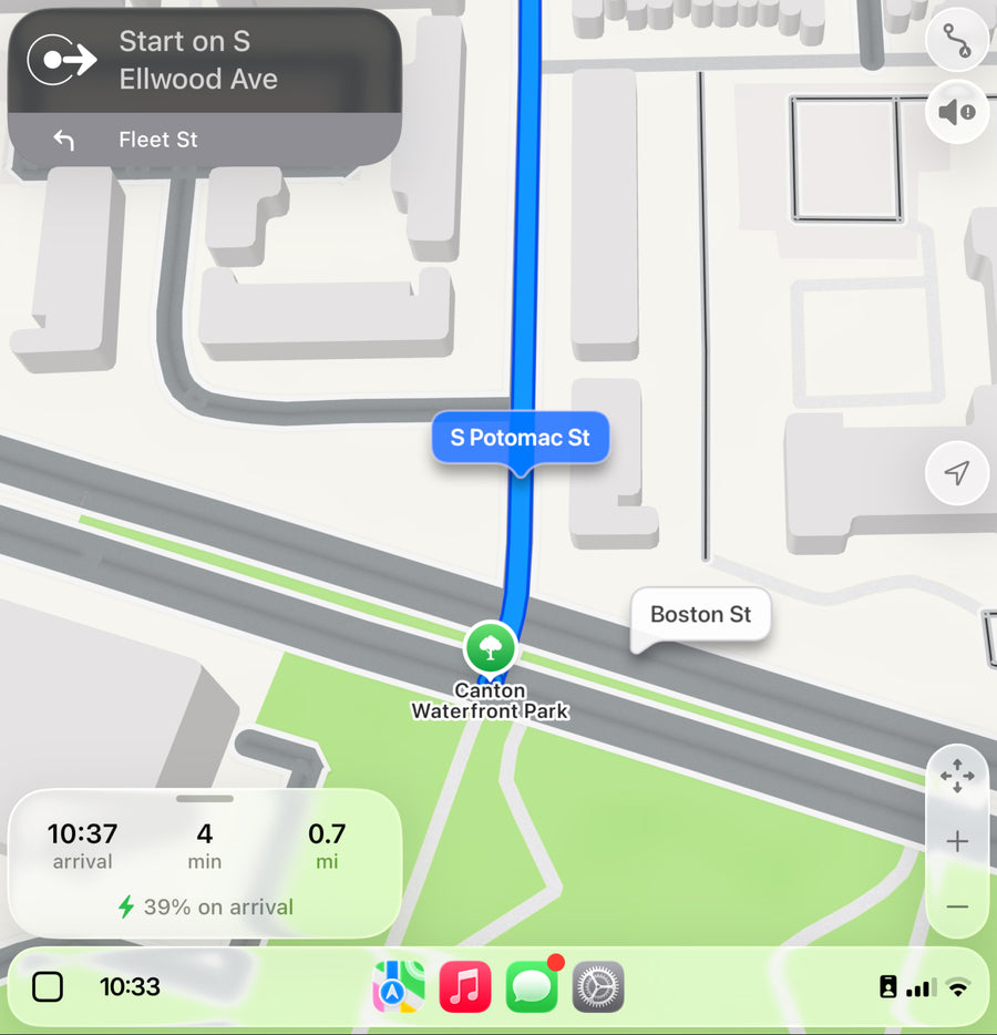 Space Box setup screen on a Tesla display