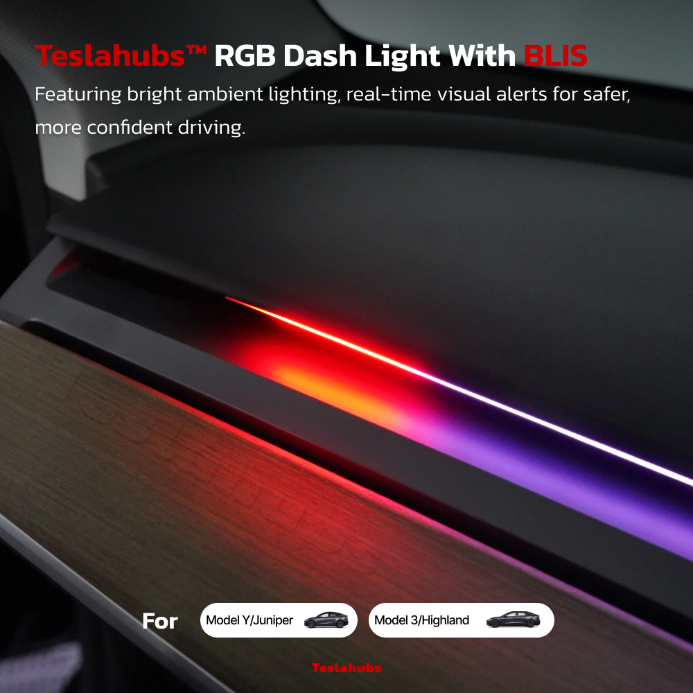 TeslaHubs™ RGB DashLight with BLIS!