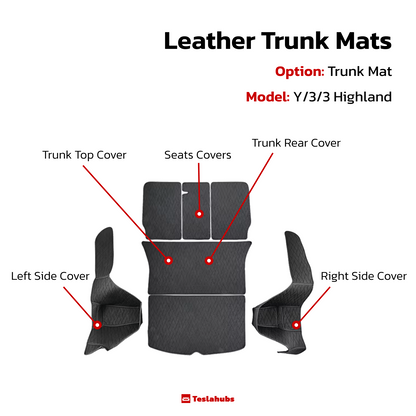 Teslahubs™ Leather Trunk Mats