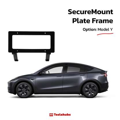 TeslaHubs™ SecureMount Front License Plate Frame