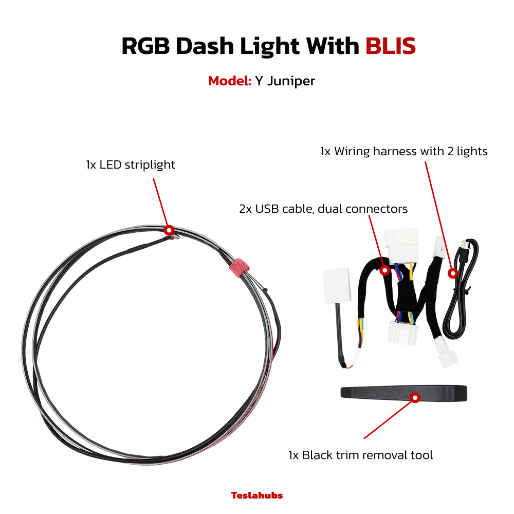 TeslaHubs™ RGB DashLight with BLIS!
