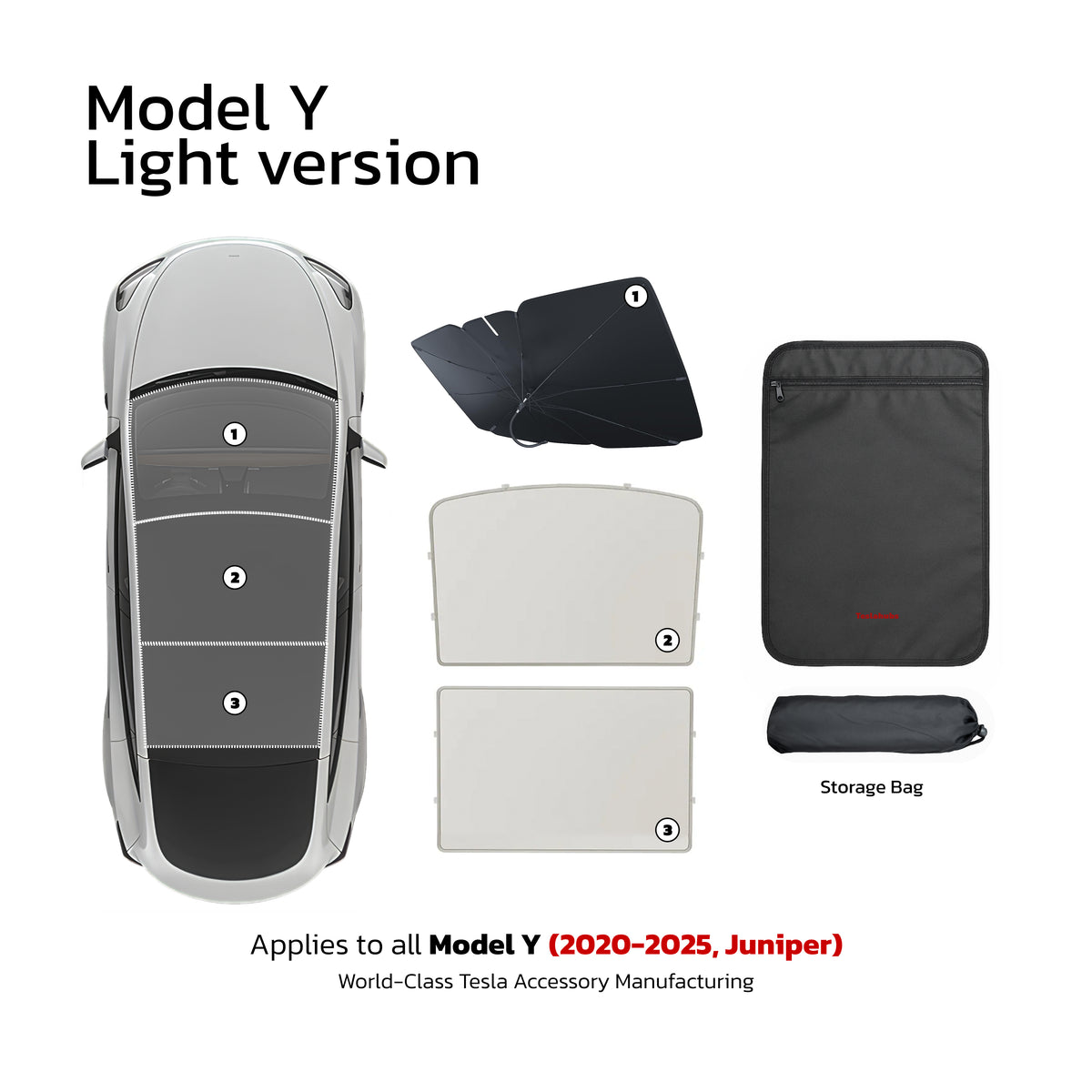 Retractable Glass Roof Sunshade for Tesla Model 3 & Y – Hub