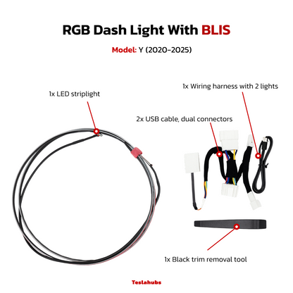 TeslaHubs™ RGB DashLight with BLIS!