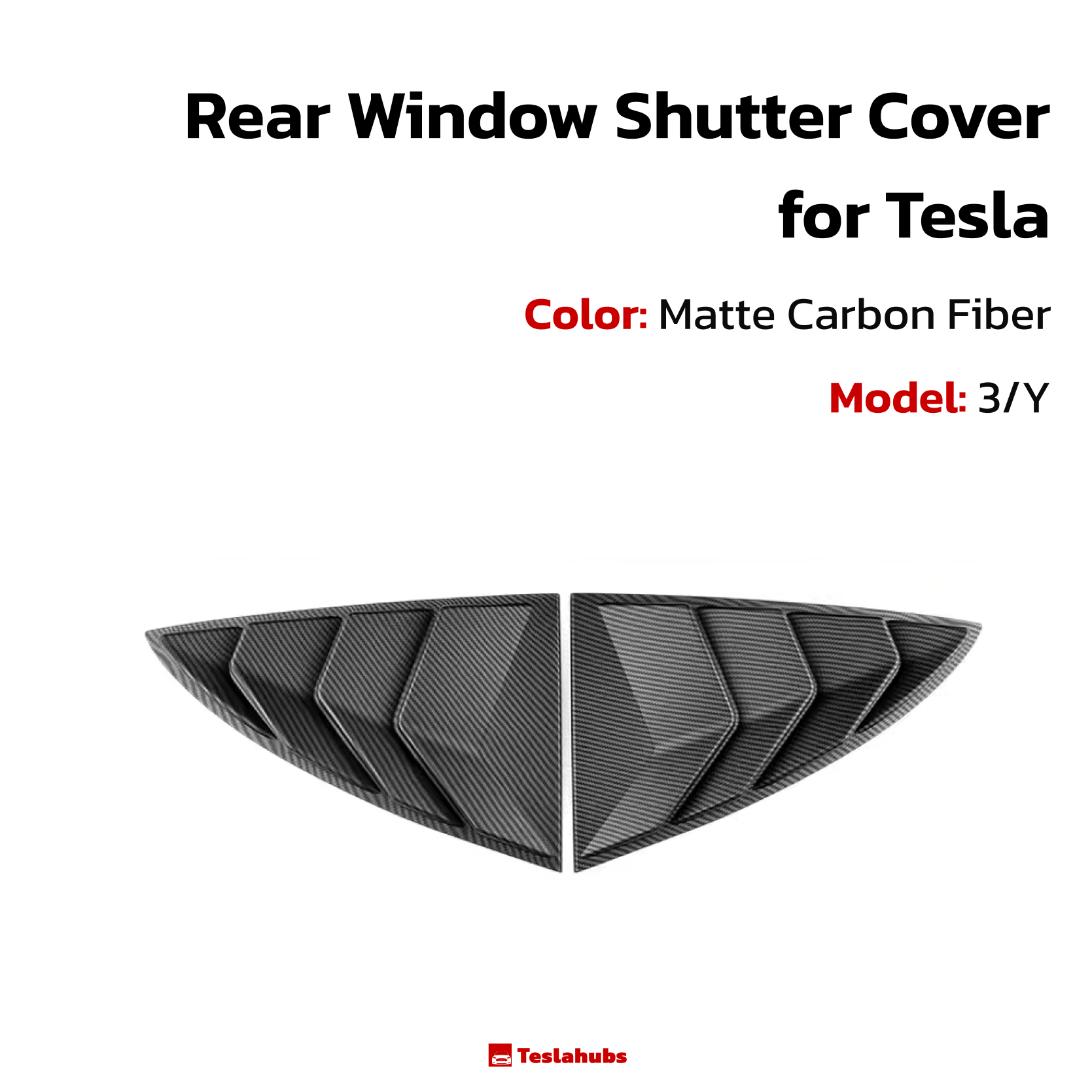 Teslahubs™ Rear Window Shutter Cover