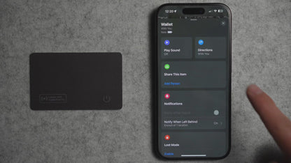 TeslaHubs™ ThinFind - Wireless FindMy Compatible AirTag Card